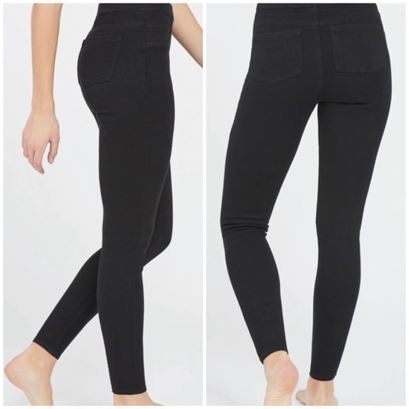 SPANX Jean-Ish High Waisted Ankle Leggings in Black - Picture 2 of 10